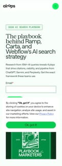 Airops landing page mobile screenshot