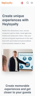 Heyloyalty landing page mobile screenshot