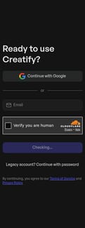 Creatify landing page mobile screenshot