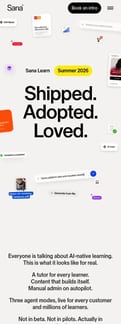 Sanalabs landing page mobile screenshot