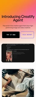 Creatify landing page mobile screenshot