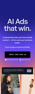 Creatify landing page mobile screenshot