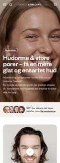 Danishskincare landing page mobile screenshot