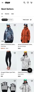 Dope-snow landing page mobile screenshot