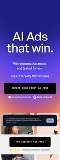 Creatify landing page mobile screenshot