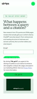 Airops landing page mobile screenshot