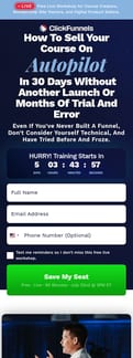 ClickFunnels landing page mobile screenshot