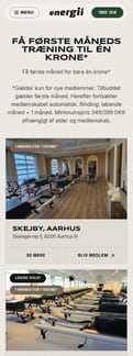 Energii landing page mobile screenshot