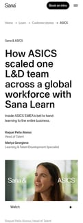 Sanalabs landing page mobile screenshot