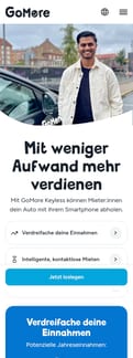 Gomore landing page mobile screenshot