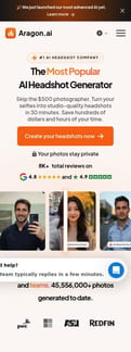 Aragon landing page mobile screenshot