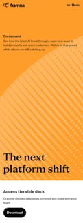Framnastudios landing page mobile screenshot