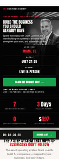 Grant-cardone landing page mobile screenshot