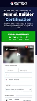 ClickFunnels landing page mobile screenshot