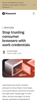1password landing page mobile screenshot
