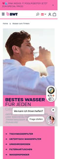 Bwt landing page mobile screenshot