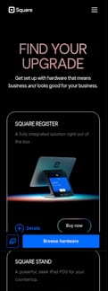 Square landing page mobile screenshot