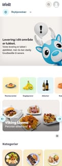 Wolt landing page mobile screenshot