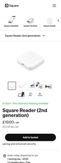 Square landing page mobile screenshot