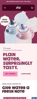 Air Up landing page mobile screenshot