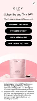 Glovbeauty landing page mobile screenshot