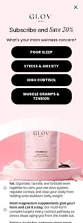 Glovbeauty landing page mobile screenshot