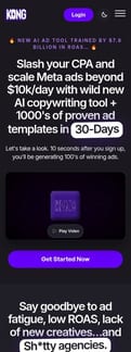 Sabri suby landing page mobile screenshot
