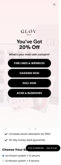 Glovbeauty landing page mobile screenshot