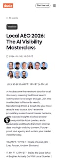 Duda landing page mobile screenshot