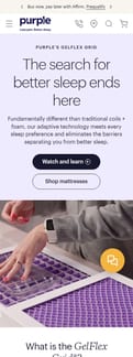 Purple landing page mobile screenshot