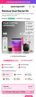 Spacegoods landing page mobile screenshot