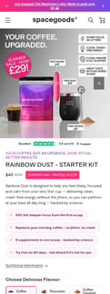 Spacegoods landing page mobile screenshot