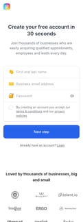 Perspective landing page mobile screenshot