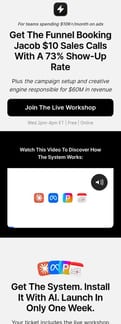 Perspective landing page mobile screenshot