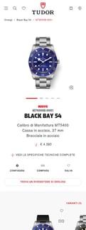 Tudor Watch landing page mobile screenshot