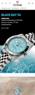 Tudor Watch landing page mobile screenshot
