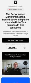 Perspective landing page mobile screenshot