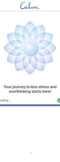 Calm landing page mobile screenshot