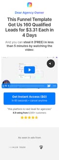 Perspective landing page mobile screenshot