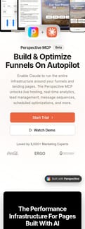 Perspective landing page mobile screenshot