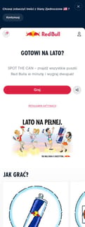 Red Bull landing page mobile screenshot
