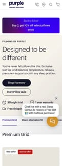 Purple landing page mobile screenshot