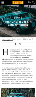 Pirelli landing page mobile screenshot