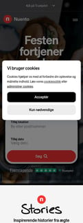 Nuento landing page mobile screenshot
