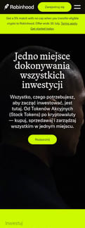 Robinhood landing page mobile screenshot