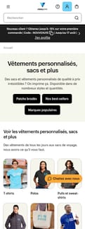Vistaprint landing page mobile screenshot