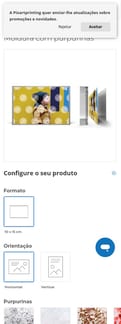Pixartprinting landing page mobile screenshot