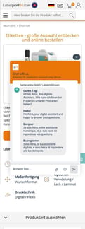 Labelprint24 landing page mobile screenshot