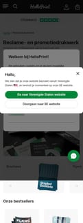 Helloprint landing page mobile screenshot