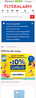 Flyeralarm landing page mobile screenshot